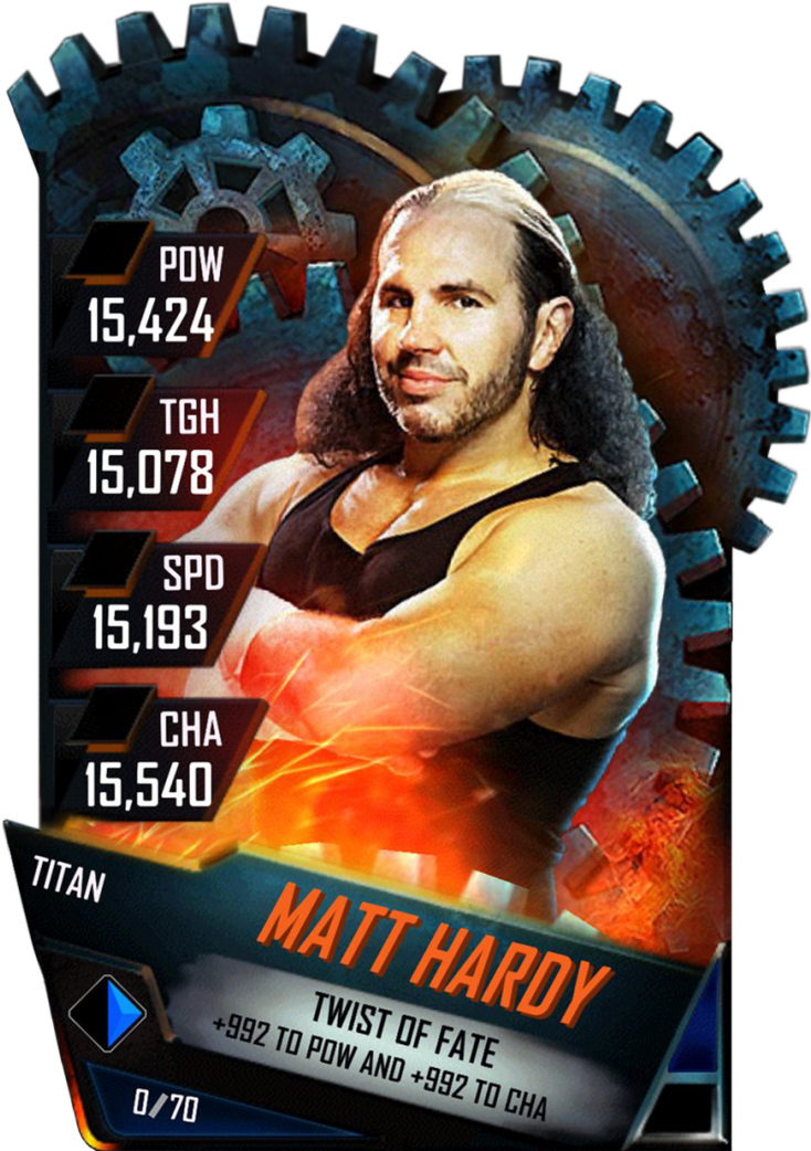 Matthardy S4 18 Titan - Jeff Hardy Wwe Supercard (733x1158), Png Download