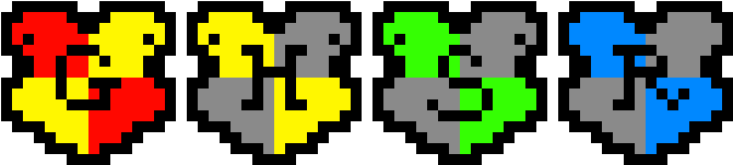 Harry Potter House Logos - Pixel Art Harry Potter (840x250), Png Download