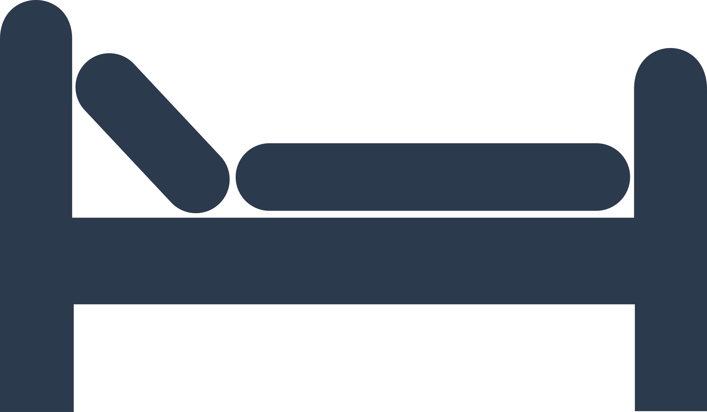 This Free Icons Png Design Of Simple Bed (2400x1399), Png Download