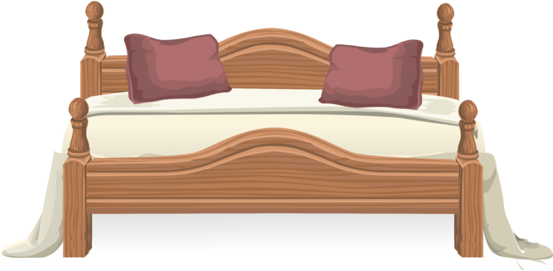 Bed Clipart Free Images Bed Clipart Of Home Images - Wooden Bed Clip Art (800x412), Png Download