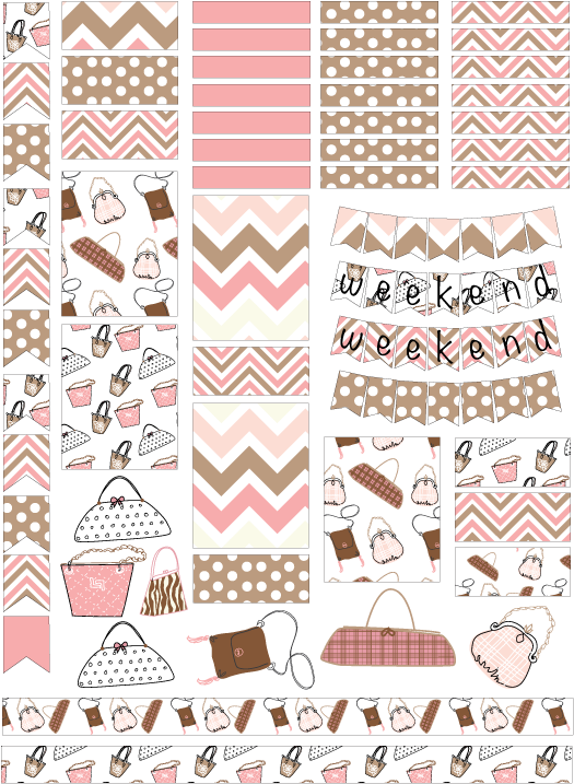 Free Purse Planner Sticker Printables - Free Printable Hello Spring Planner Stickers (612x792), Png Download