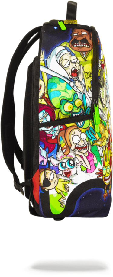 Rick And Morty Portal Party Shark - Rick And Morty Sprayground Backpack (800x1020), Png Download