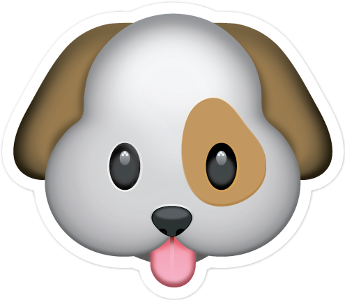 Perrito Perroemojin Emojin Emoticones Perro Perros - Cara De Un Perro Caricatura (495x430), Png Download