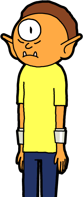 Cyclops Morty - Pocket Mortys Cyclops Morty (300x650), Png Download