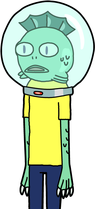 Aqua Morty - Pocket Mortys Aqua Morty (324x683), Png Download