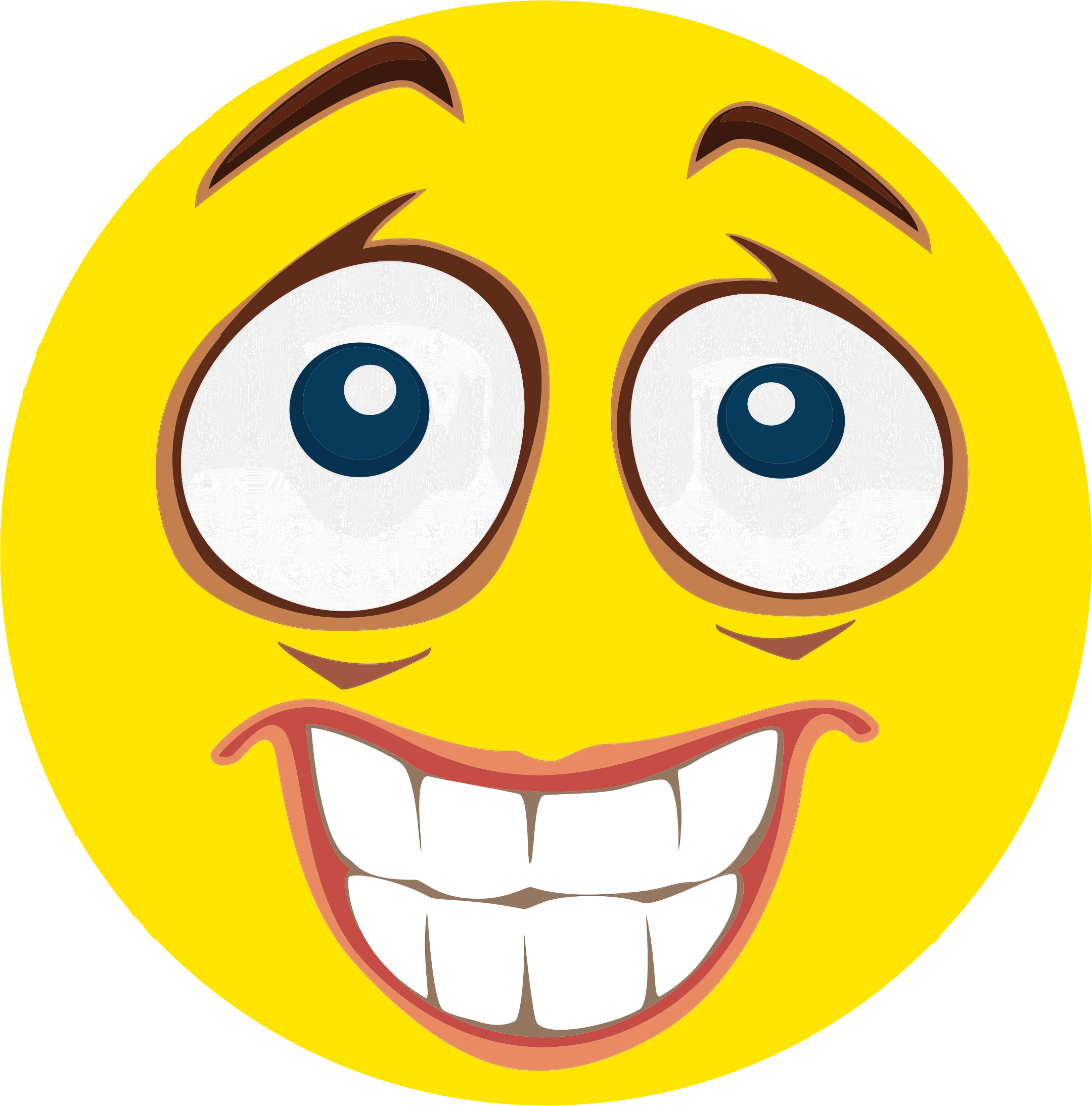 Download - Nervous Smiley (2160x2188), Png Download