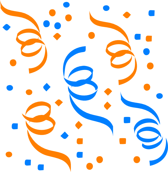 Colorful Vector Confetti Graphic Black And White Library - Confetti Clip Art Transparent (588x600), Png Download
