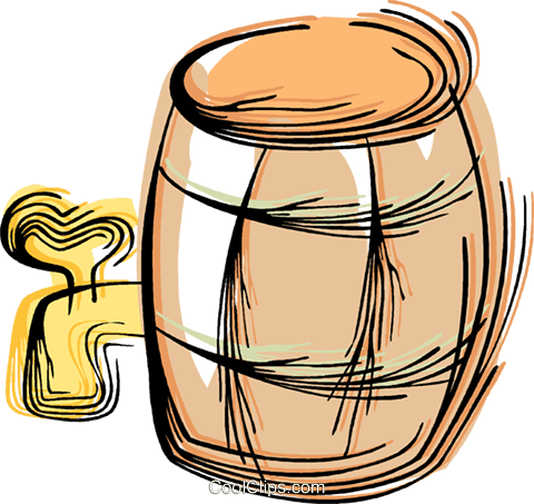 Barrel Of Beer Royalty Free Vector Clip Art Illustration - Barril De Cerveja Vetor Png (480x453), Png Download