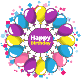 Cumpleaños De Fondo Con Globoscumpleaños Background - Vector Graphics (360x360), Png Download