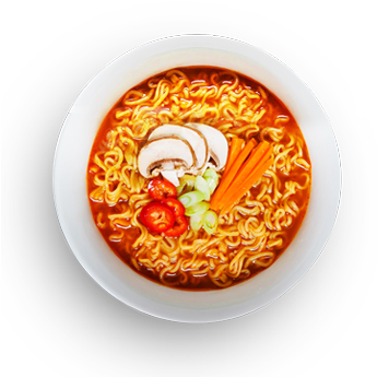 Shin Ramyun - Korean Ramen Top View (360x360), Png Download