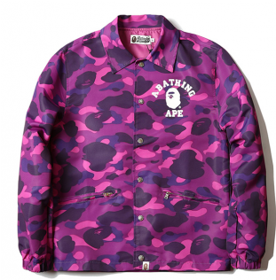 A Bathing Ape Bape Camo Coach Jacket - Bape Jacket Transparent (600x315), Png Download