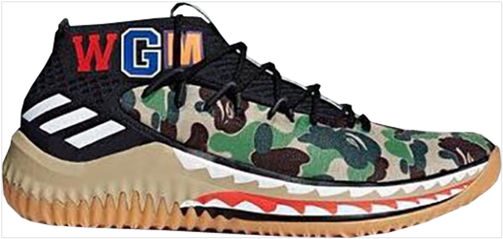Bape X Dame - Adidas Dame 4 Bape (1024x509), Png Download
