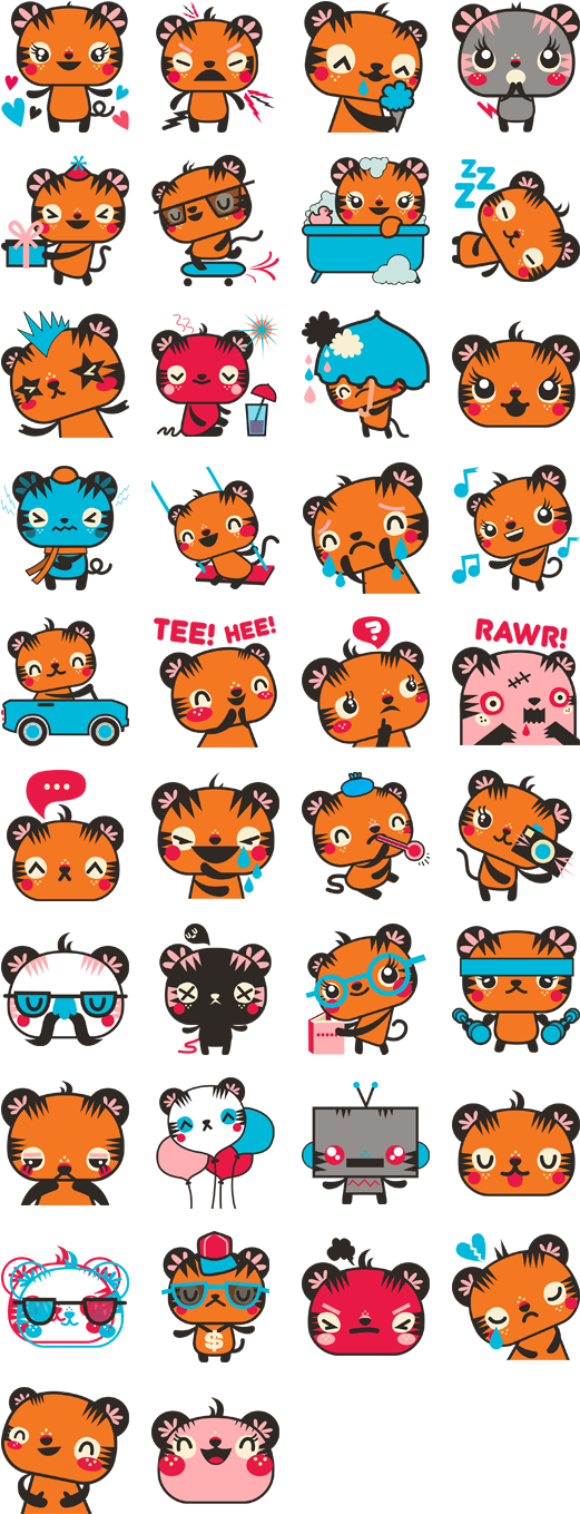 Todos Los Stickers Gratis De Facebook Y Cómo Descargarlos - Panda Dog Facebook Stickers (540x1380), Png Download