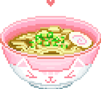 Ramen Clipart Transparent Tumblr - Kawaii Food Pixel Png (403x357), Png Download