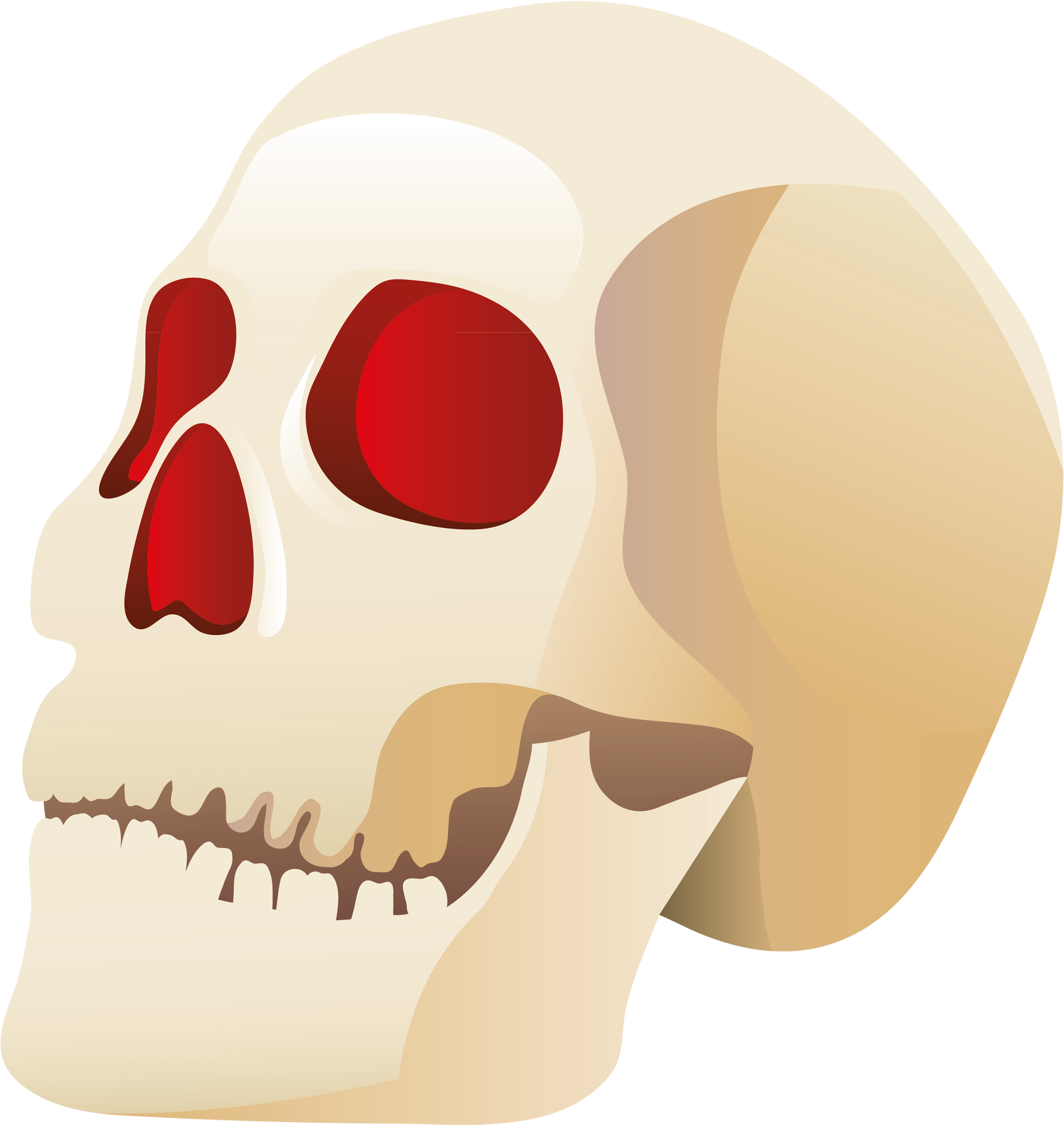 Halloween Skull Clipart (2500x2645), Png Download