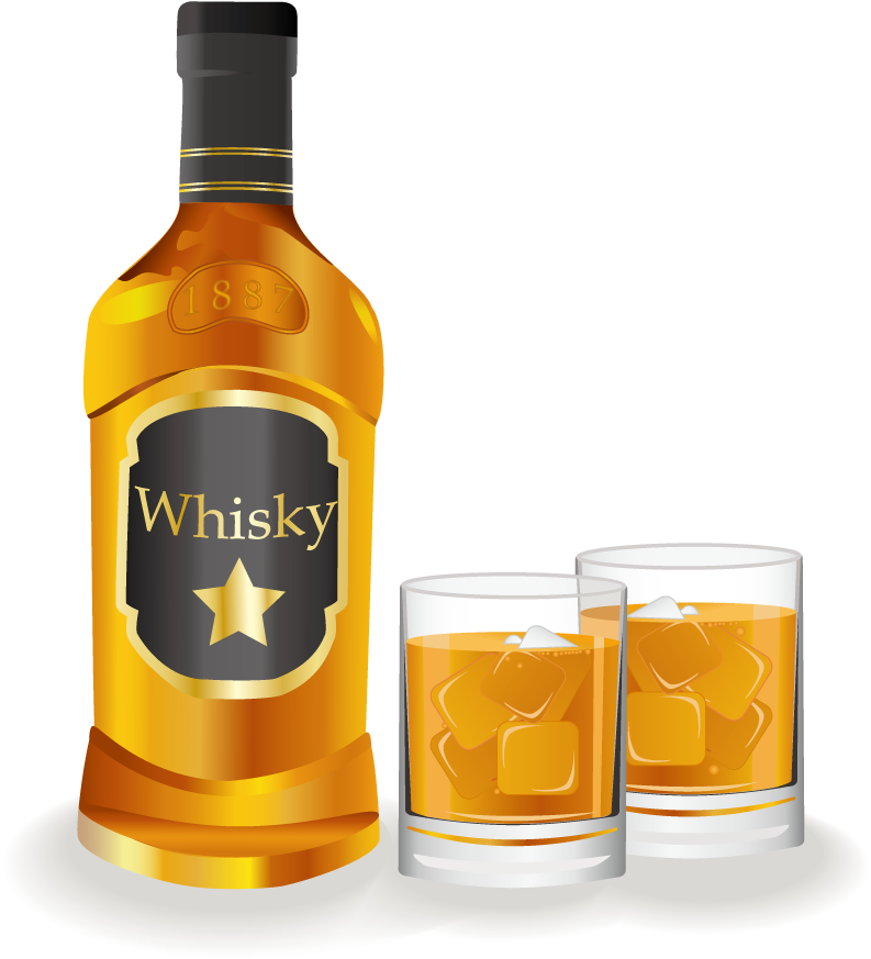 Whisky Wine Distilled Beverage Bourbon Whiskey Bottle - Botella De Whisky Png (1050x1050), Png Download