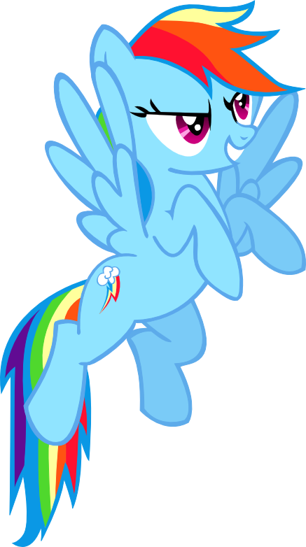 Rainbow Dash Flying Transparent Png - Rainbow Dash Png Flying (437x782), Png Download