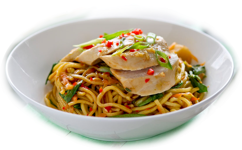 Jpg Black And White Library Chicken Durachef Stirfry - Chicken Noodles Images Png (800x609), Png Download