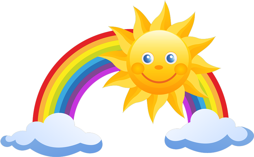 Rainbow Pixel Clip Art - Arco Iris Com Sol Png (1024x1045), Png Download