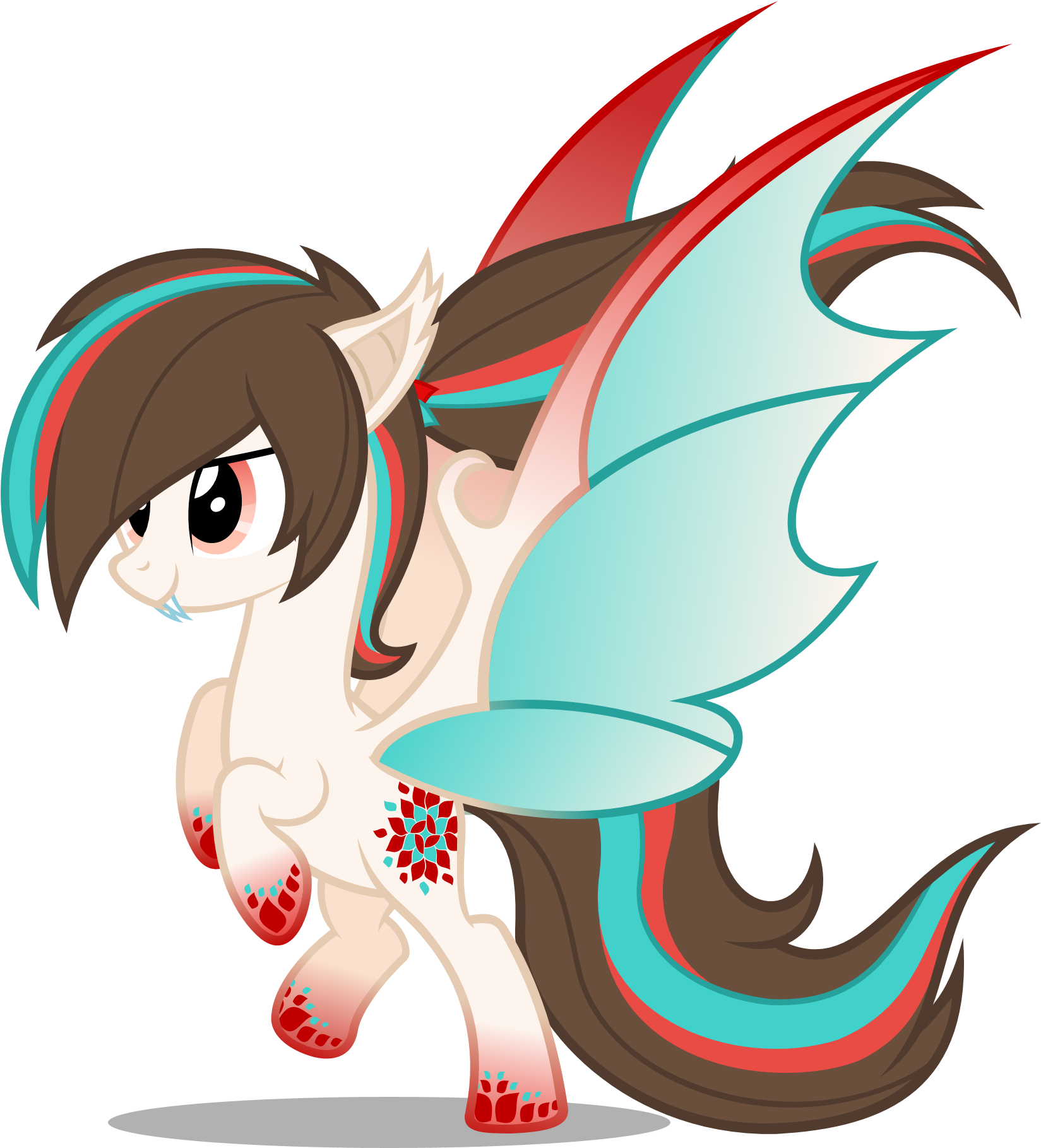 Rose Petal - Horse (1648x1834), Png Download