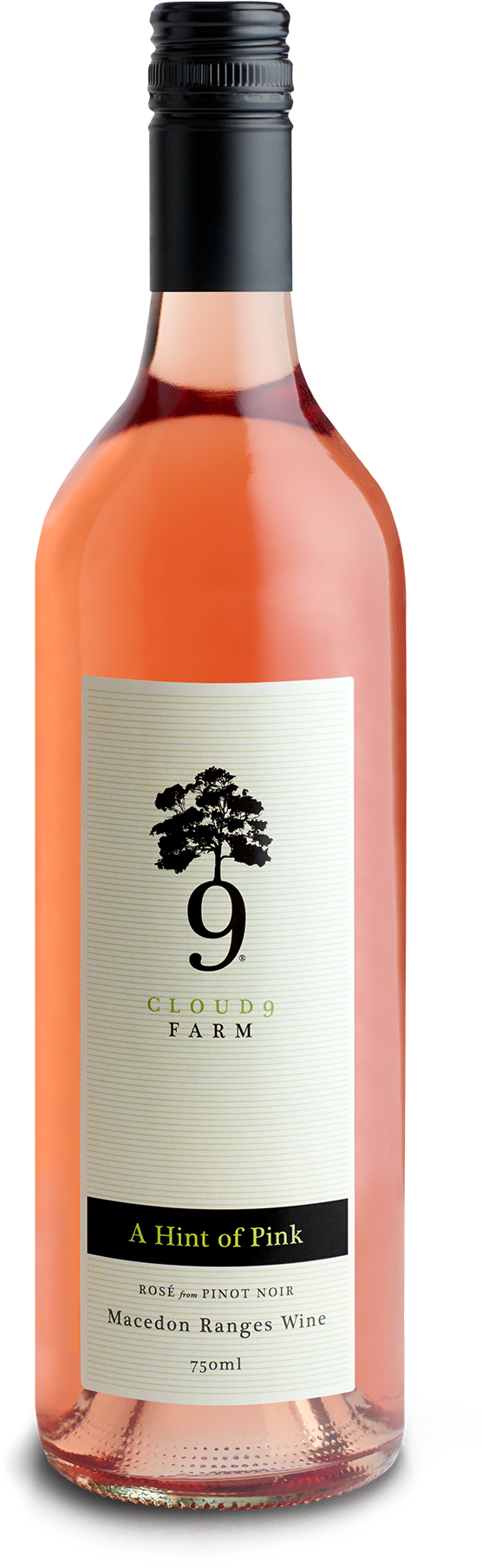 20170916 Cloud9 Wines Hintofpink - Glass Bottle (618x1877), Png Download