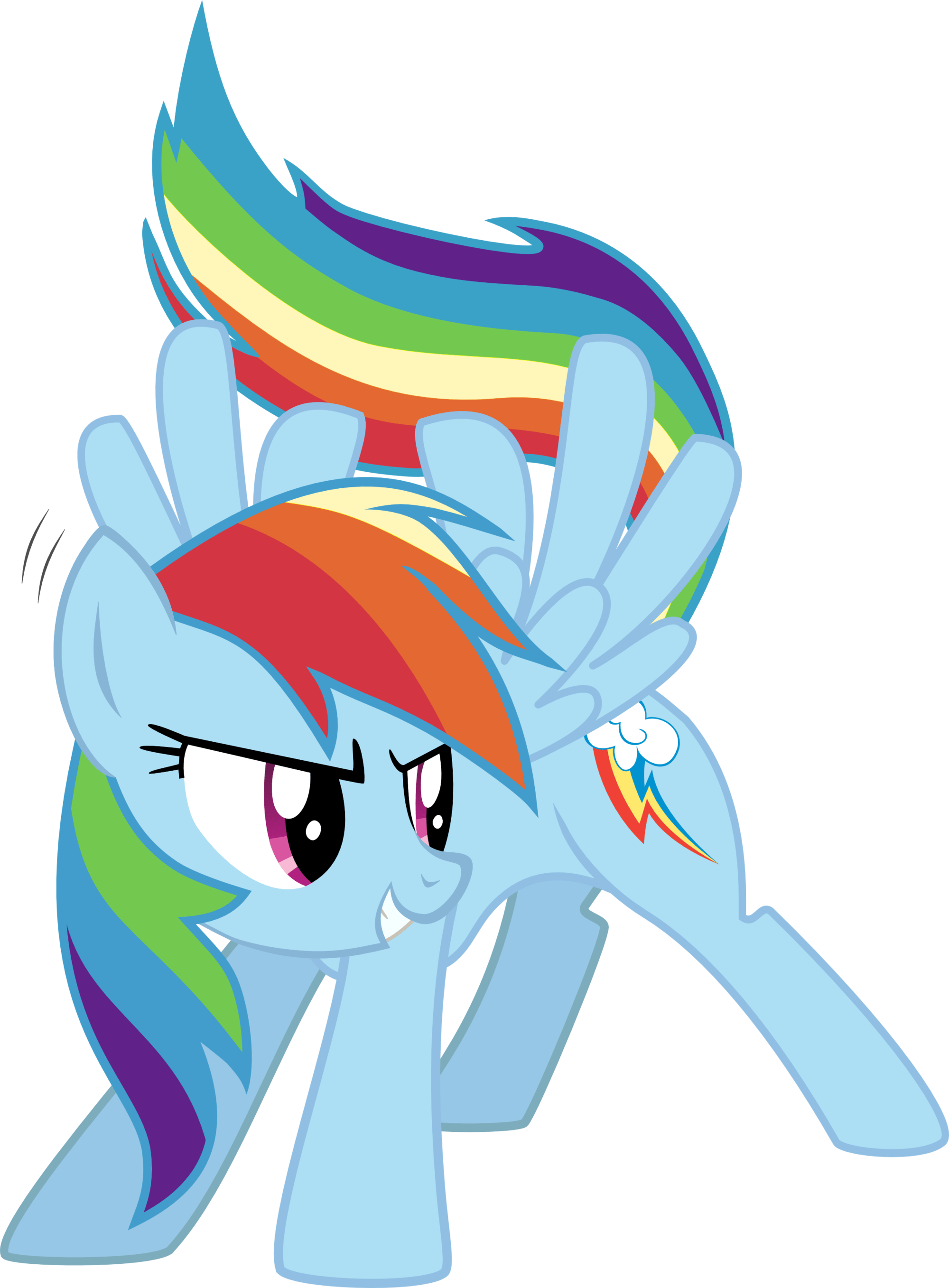 Rainbow Dash Angry - Rainbow Dash Jpg (2000x2714), Png Download