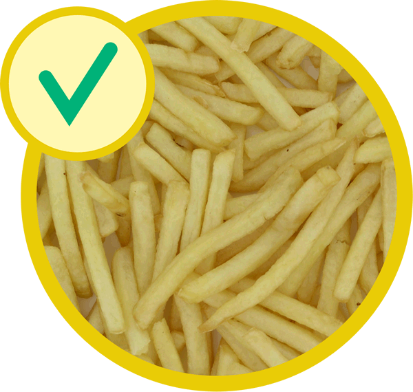 Do Not Overfill The Frying Basket - Fries Colour After Deep Fry (600x570), Png Download