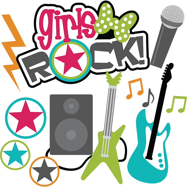Girls Rock Svg Scrapbook Collection Teen Svg Files - Girls Rock Clip Art (648x648), Png Download
