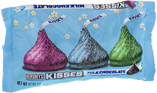Hershey's Kisses Easter Milk Chocolate - Hersheys Kisses Milk Chocolate, Big Bag - 18.5 Oz (600x600), Png Download