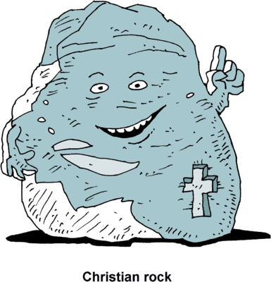 Image Rock With Cross On It Christian Cliparts - Clip Art (385x400), Png Download