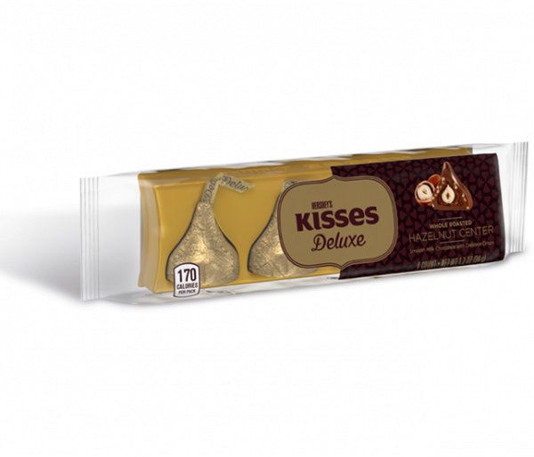 Hershey's Kisses Deluxe - Hershey's Kisses Deluxe Hazelnut Center (600x514), Png Download