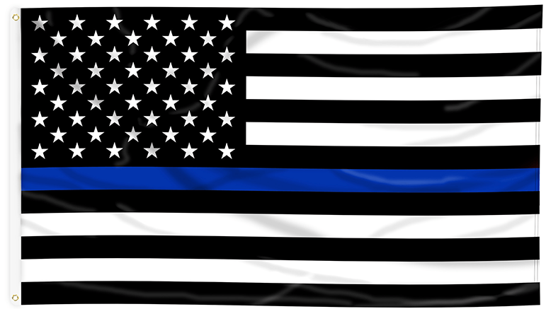 Png Transparent Download Blue Line Usa Leo Civvies - Black White Red Blue American Flag (800x800), Png Download
