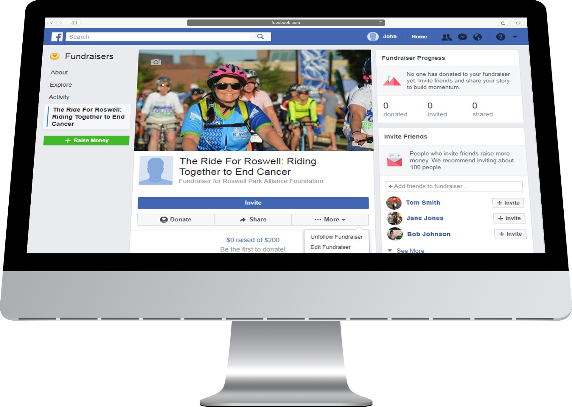 Facebook Integration Mockup Imac - Marketing (1920x1367), Png Download