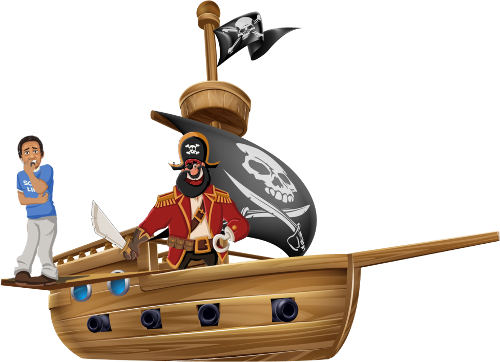 เรือ Pirates การ์ตูน (976x707), Png Download