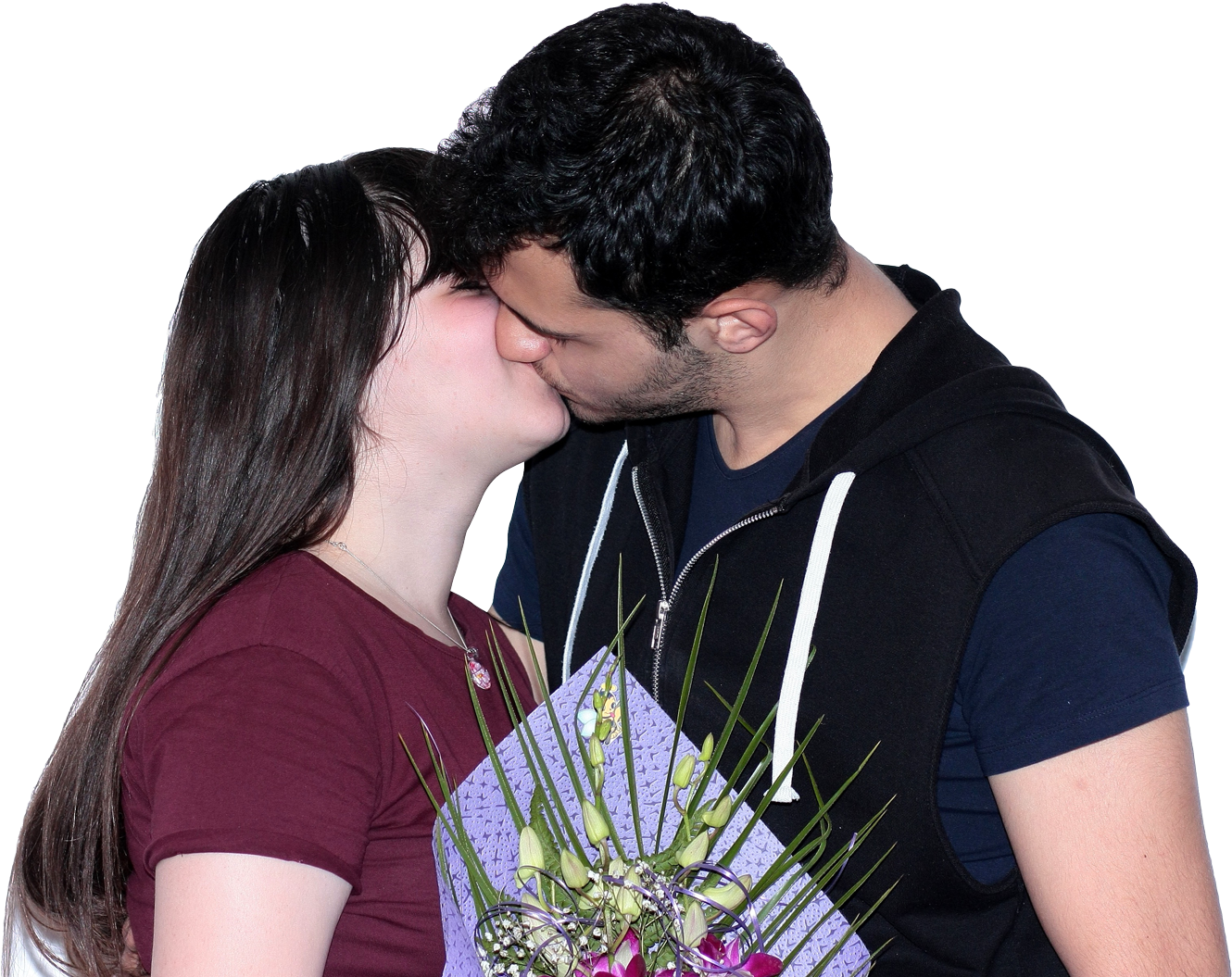 Couple Kissing Png Transparent Image Pngpix - Couple (1400x1077), Png Download