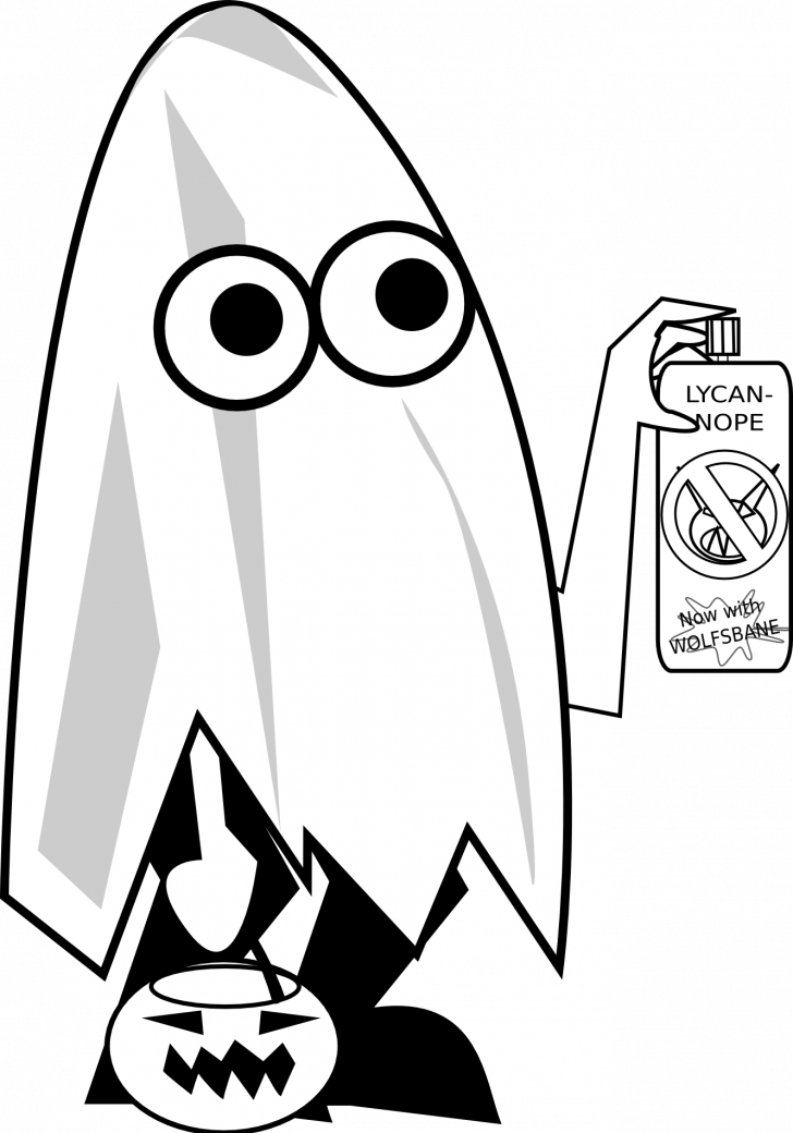 Halloween ~ Halloween Clipart Png Clipartxtrasntage - Trick Or Treat Ghost (728x1040), Png Download