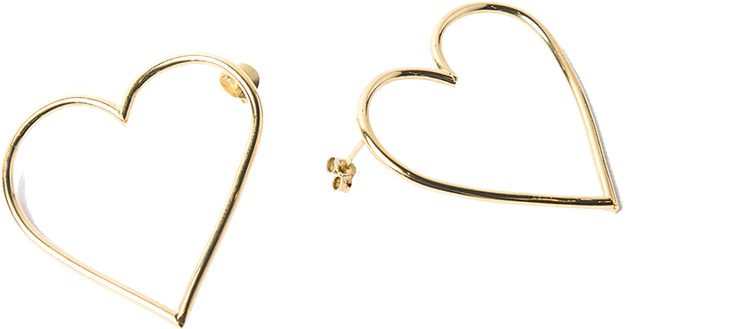 Broken Wire Heart Earrings - Heart (1000x1000), Png Download