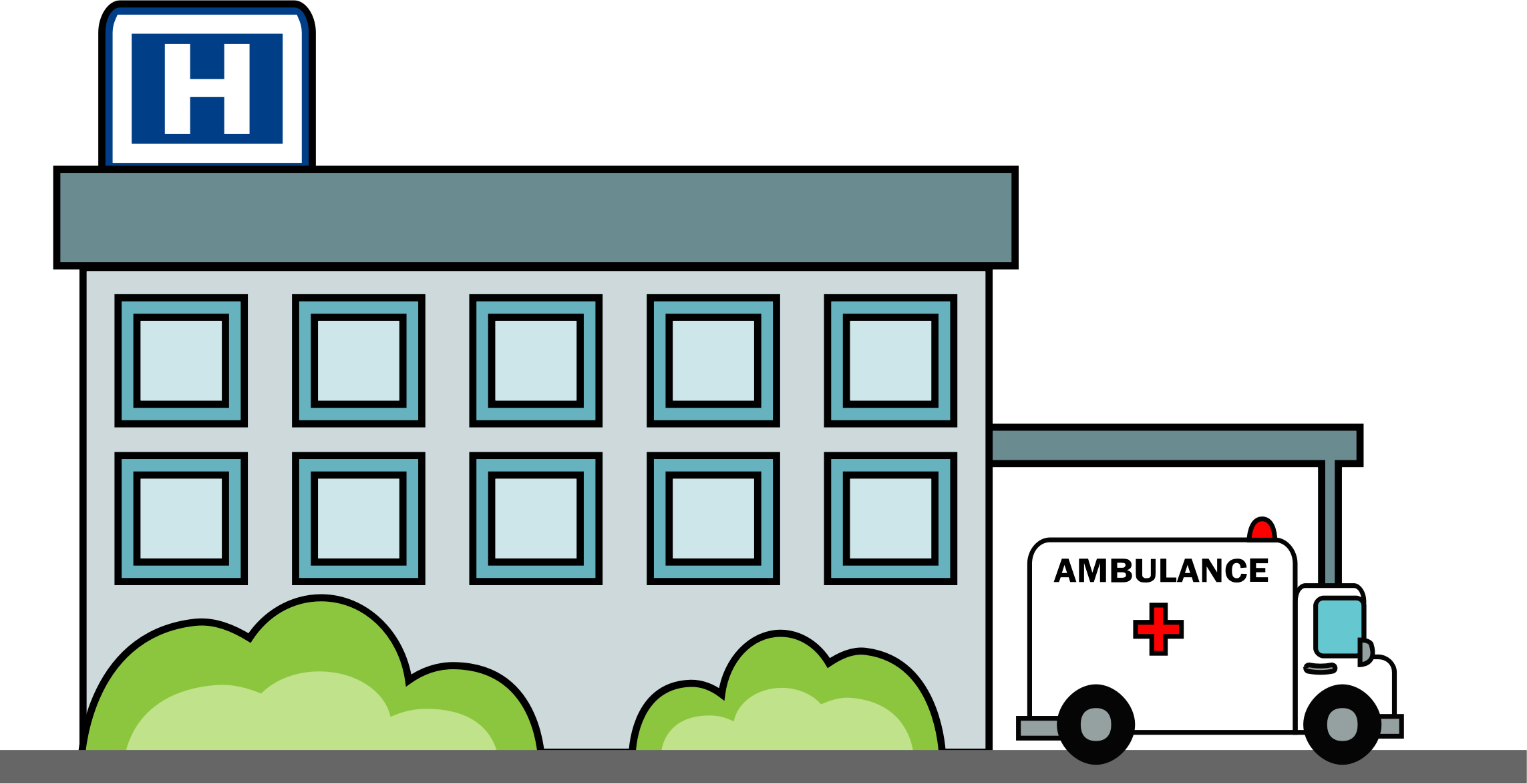 This Free Icons Png Design Of Hospital Building (2286x1175), Png Download