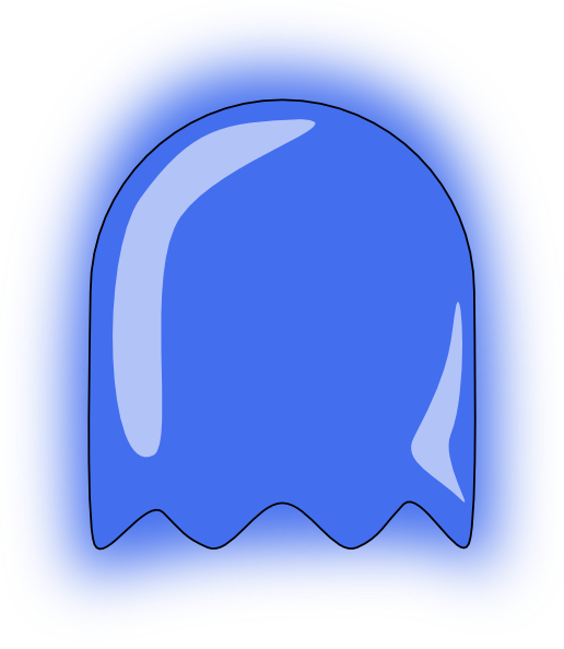 Blue Ghost Svg Clip Arts 516 X 594 Px (516x594), Png Download