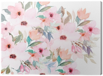 Floral Card Canvas Print • Pixers® • We Live To Change - Obraz Flamingi 3 30 X 30 Cm (400x400), Png Download