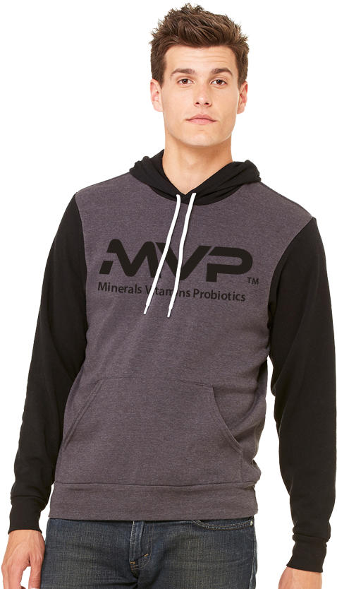 Grey & Black Hoodie - Calvin Klein Layer Jacket (709x833), Png Download