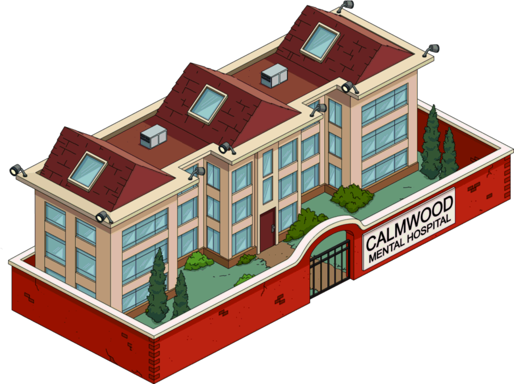 Calm Wood Mental Hospital Tapped Out - Simpsons Todd Flanders Home (1040x762), Png Download