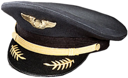 Wings Of Eagles Aviation - Plane Captain Hat Png (423x427), Png Download