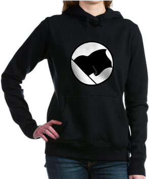 Black Flag Of Anarchy Men's T-shirt - Accordion Player Has Arrived Women's Hooded Sw (350x350), Png Download