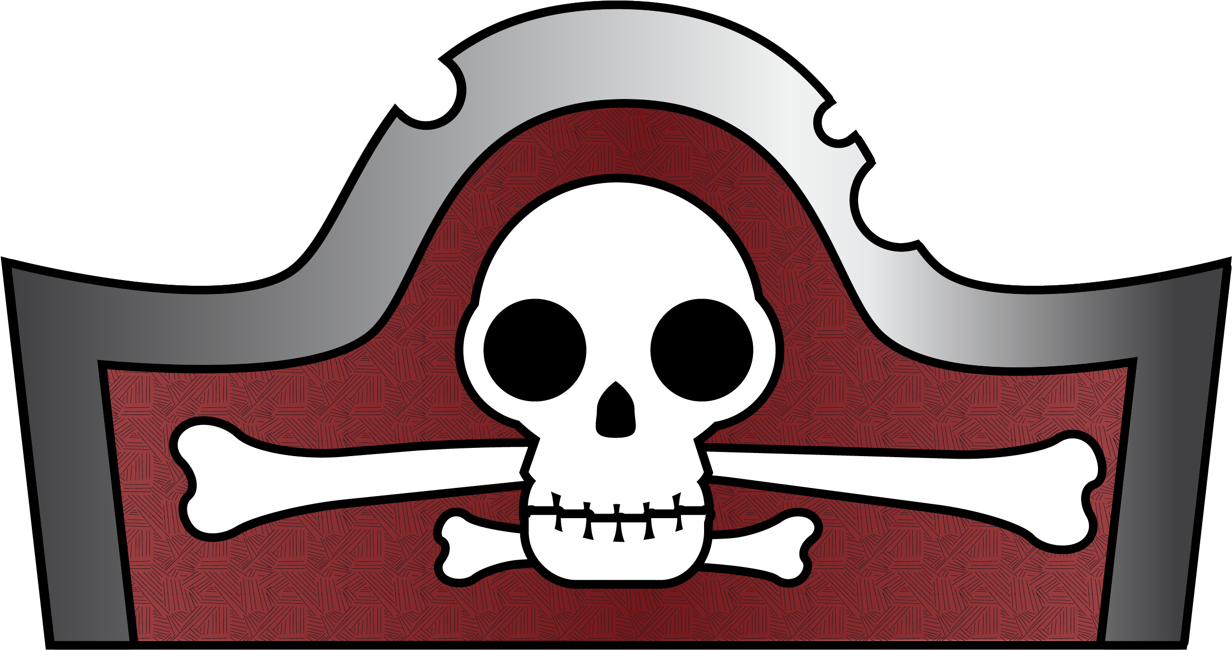Pirate Hat Template For Kids Png Freeuse Download - Pirate Hat Template Transparent (2550x1650), Png Download