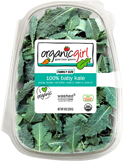 Organic Girl Baby Kale (432x606), Png Download