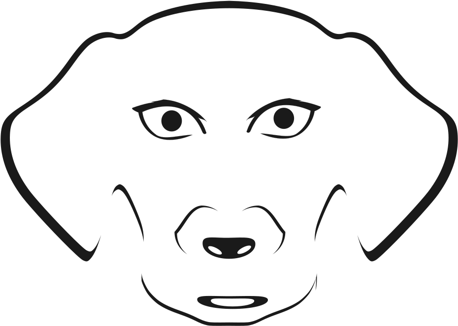 Dog Face Logo Element Tedmplate - Face (1600x1600), Png Download