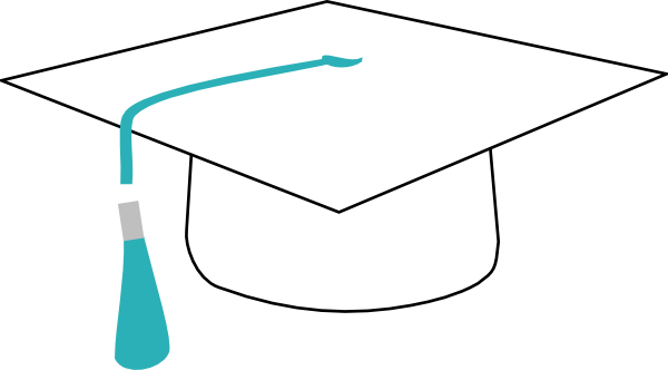 White Graduation Cap Clipart - White Graduation Cap Png (600x332), Png Download