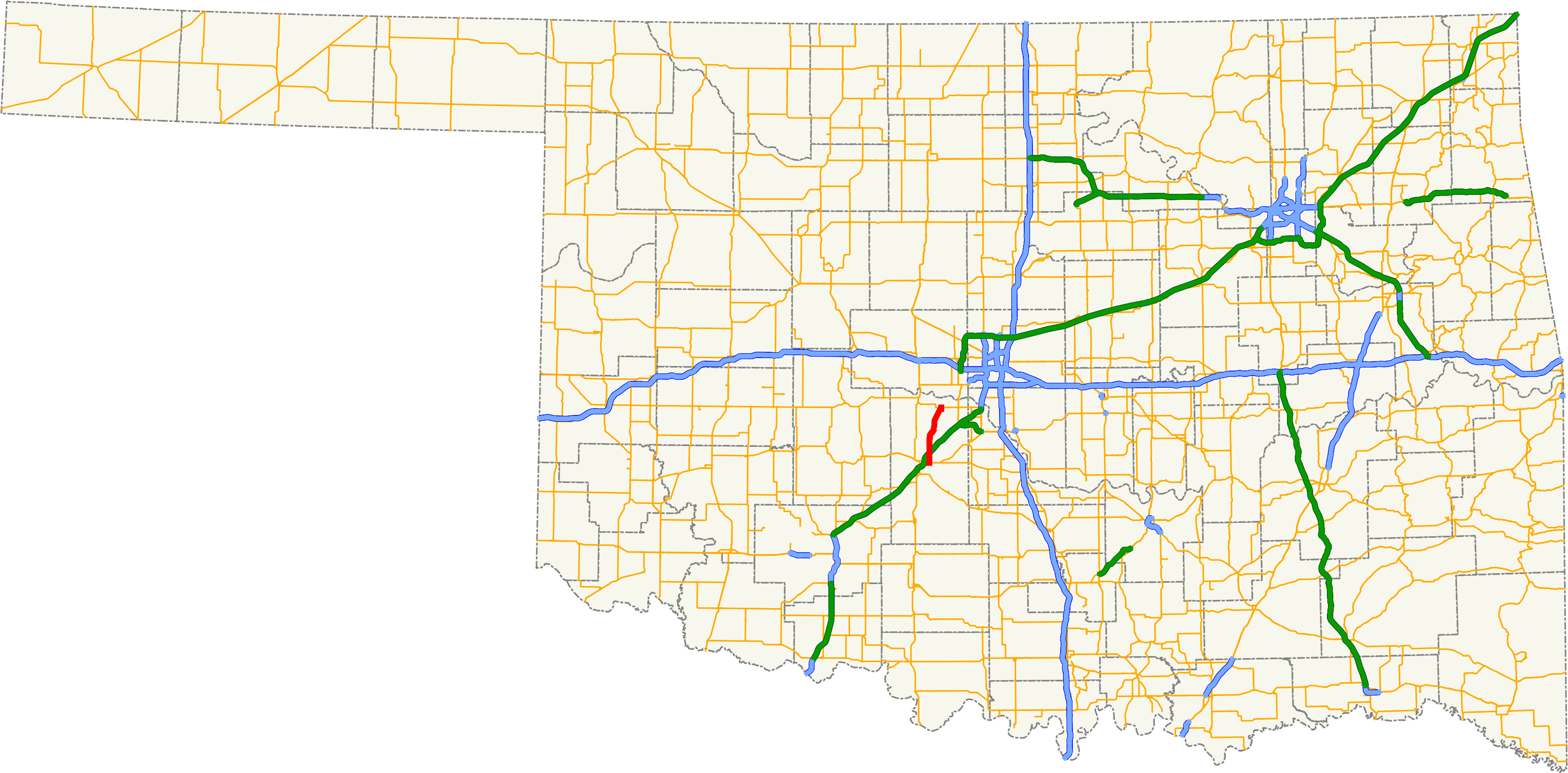 Ok-66 Path - Thirstystone My Heart Belongs In Oklahoma Coasters (1712x1015), Png Download