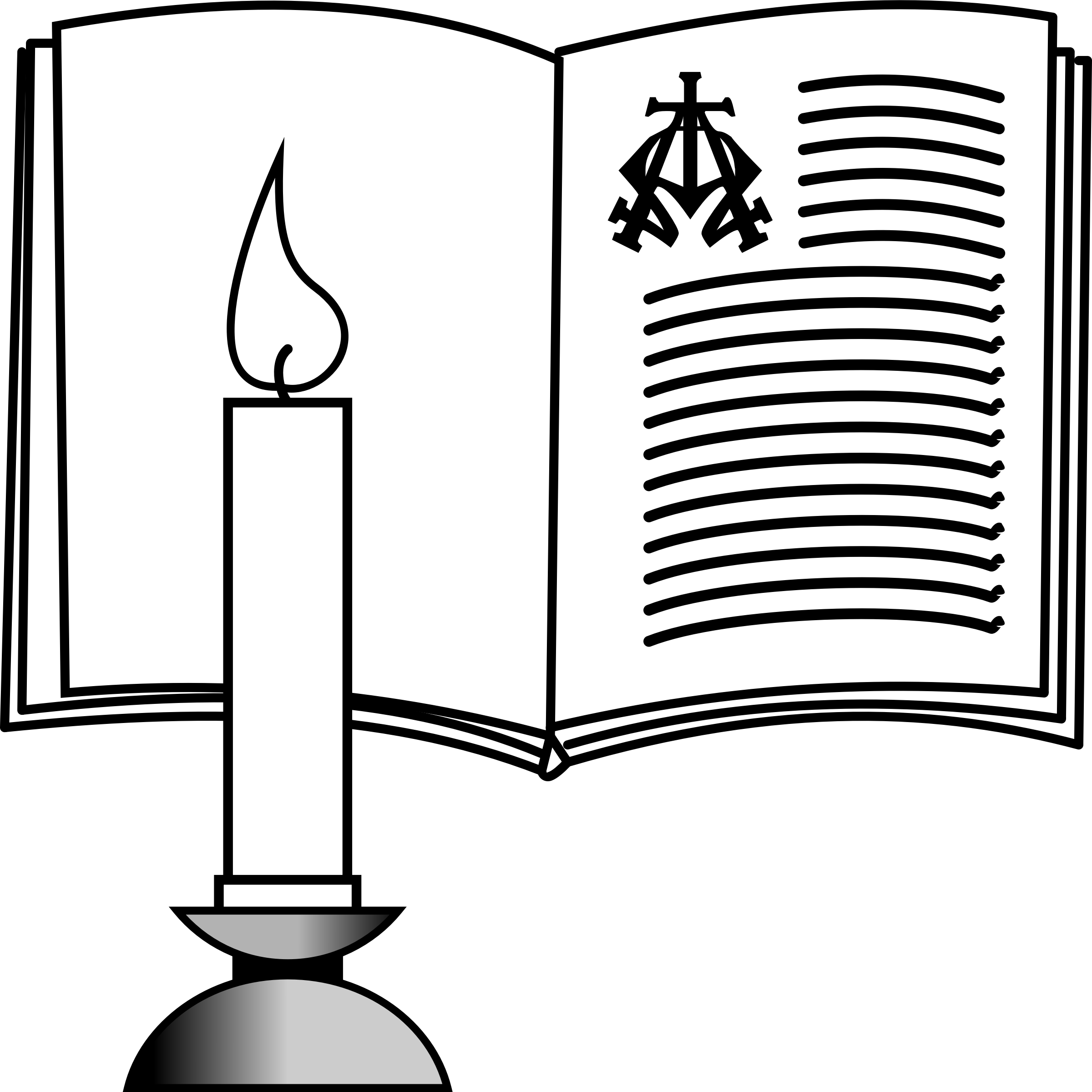 Clipart - Bible With Candle Clipart (2400x2400), Png Download